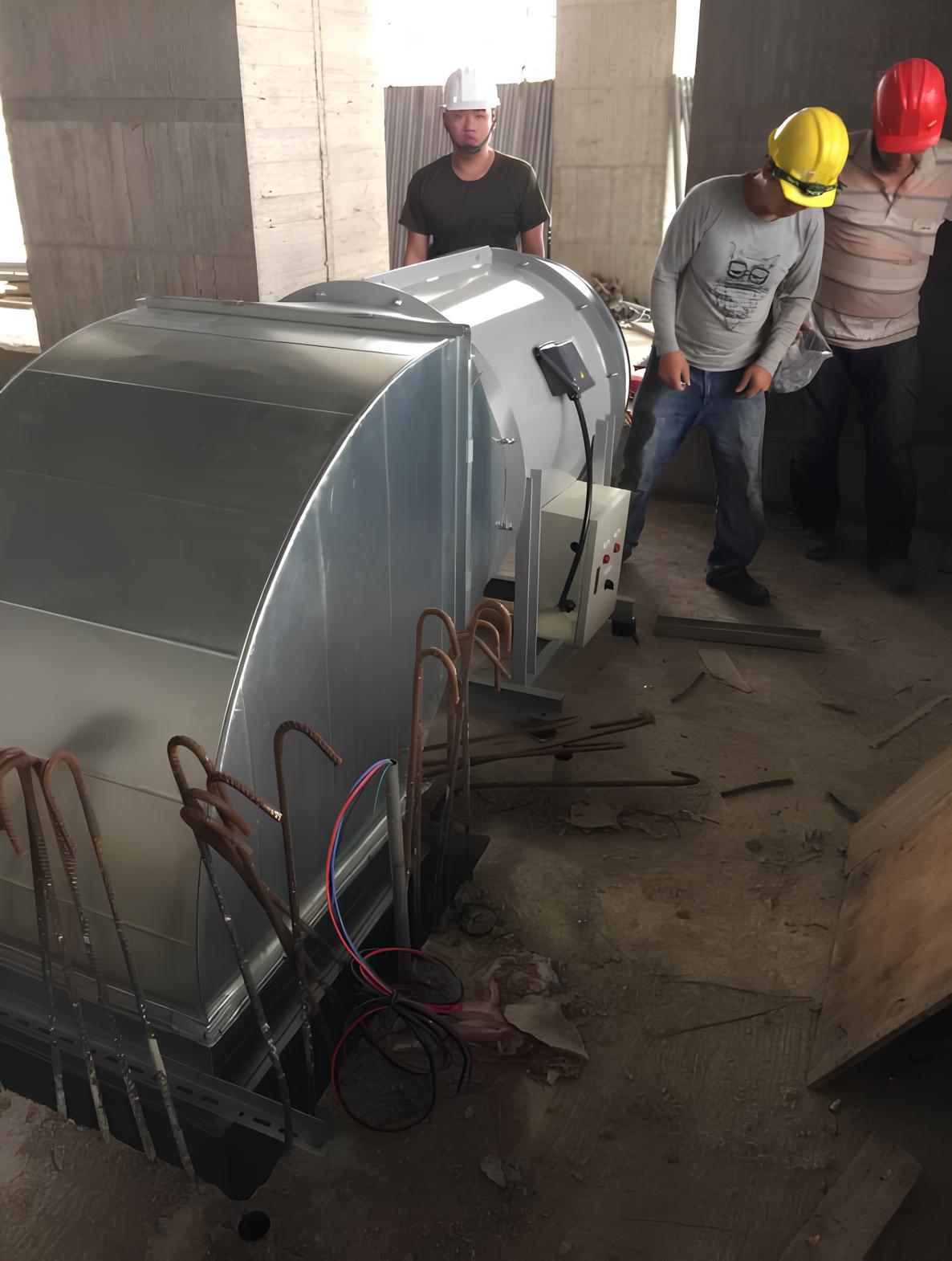 新北固定式風車組裝