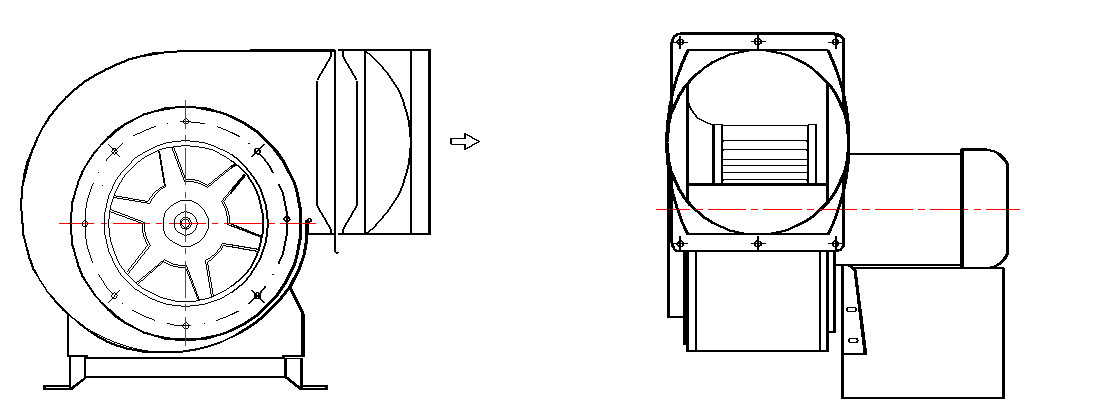 前傾直結式風機